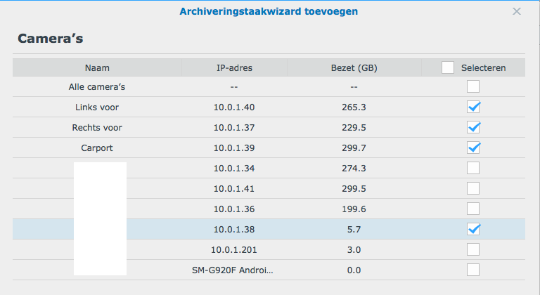 Opnames extern, binnen je LAN, backuppen
