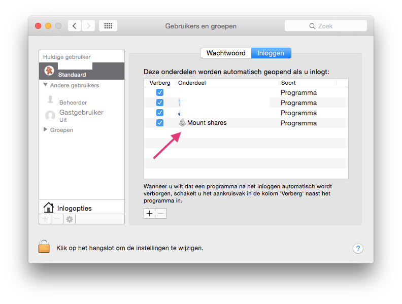 Mounting shares met applescript