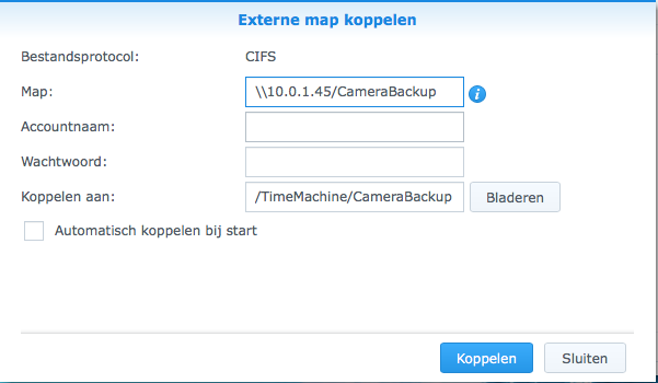 Opnames extern, binnen je LAN, backuppen
