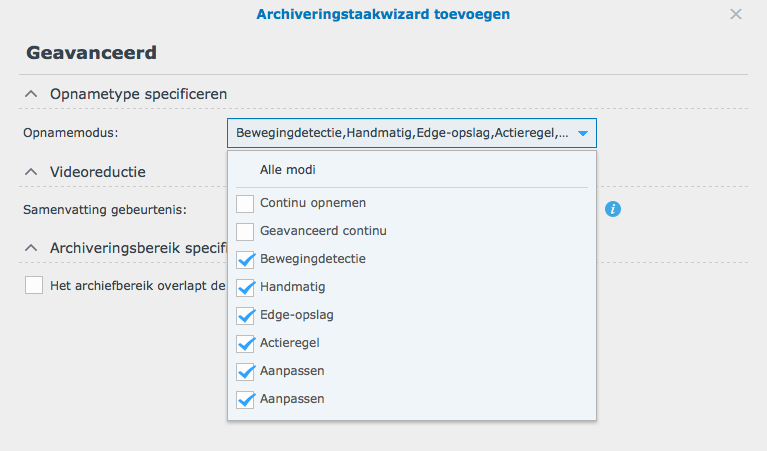 Opnames extern, binnen je LAN, backuppen