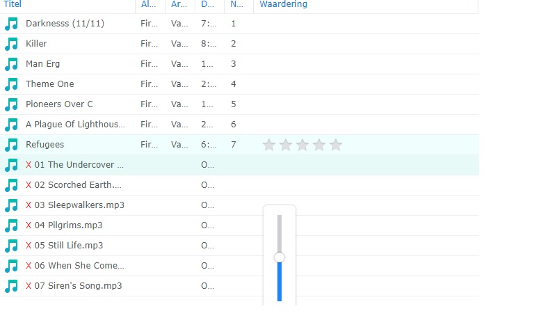 problemen met iTunes playlists, sommige files kunnen niet afgespeeld worden