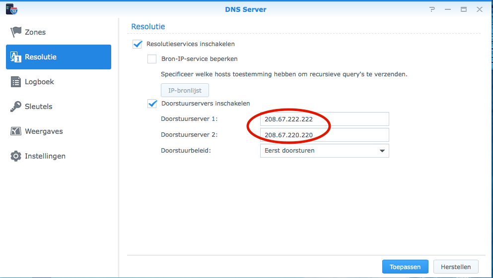Een locale DNS server opzetten. 12879-0