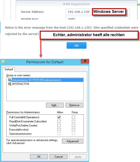 OPGELOST: Active Backup for Business - Backup Hyper-V krijg ik niet aan de praat