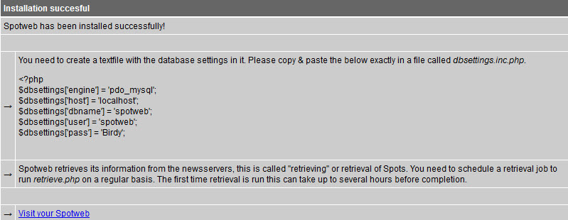 Spotweb installatie tutorial.