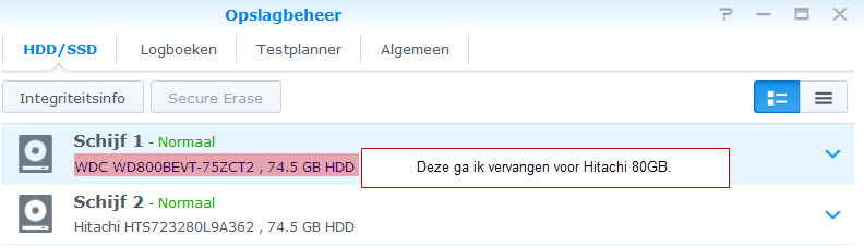 kapote schijf in DS 212j