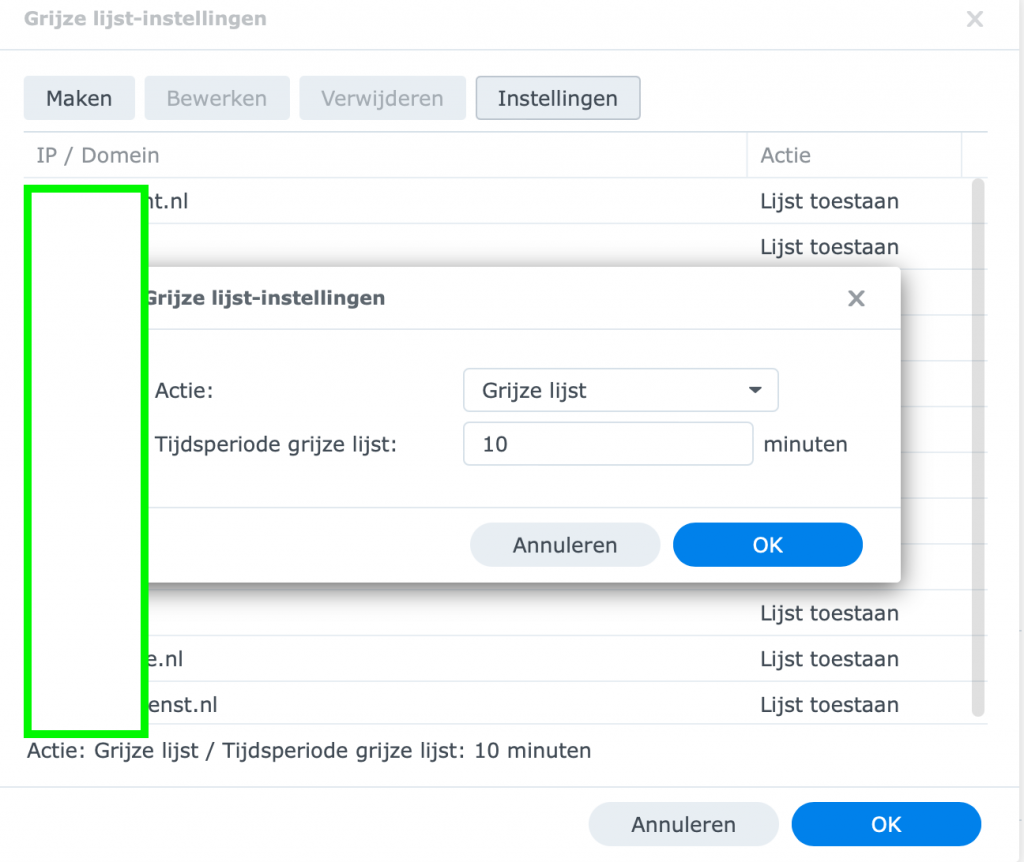 Grijze lijst instellingen wie heeft enig idee hoe dit werkt. 61036-1