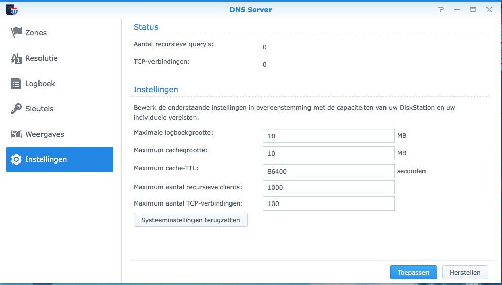 Een locale DNS server opzetten. 12889-5
