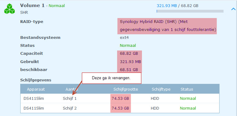 kapote schijf in DS 212j