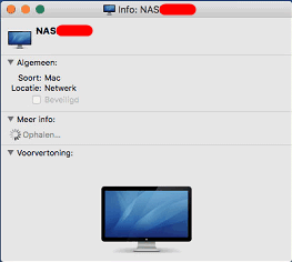 DS415+ niet goed functionerende connectie met iMAC
