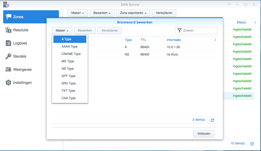 Een locale DNS server opzetten. 38265-3