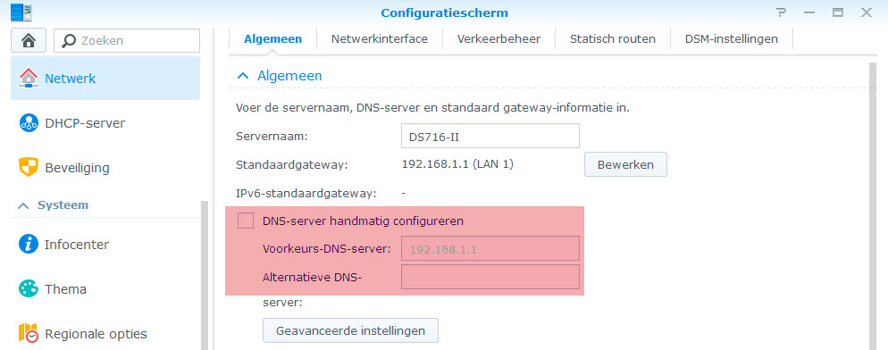 Secondary DNS instellen op LAN verbinding 45687-0