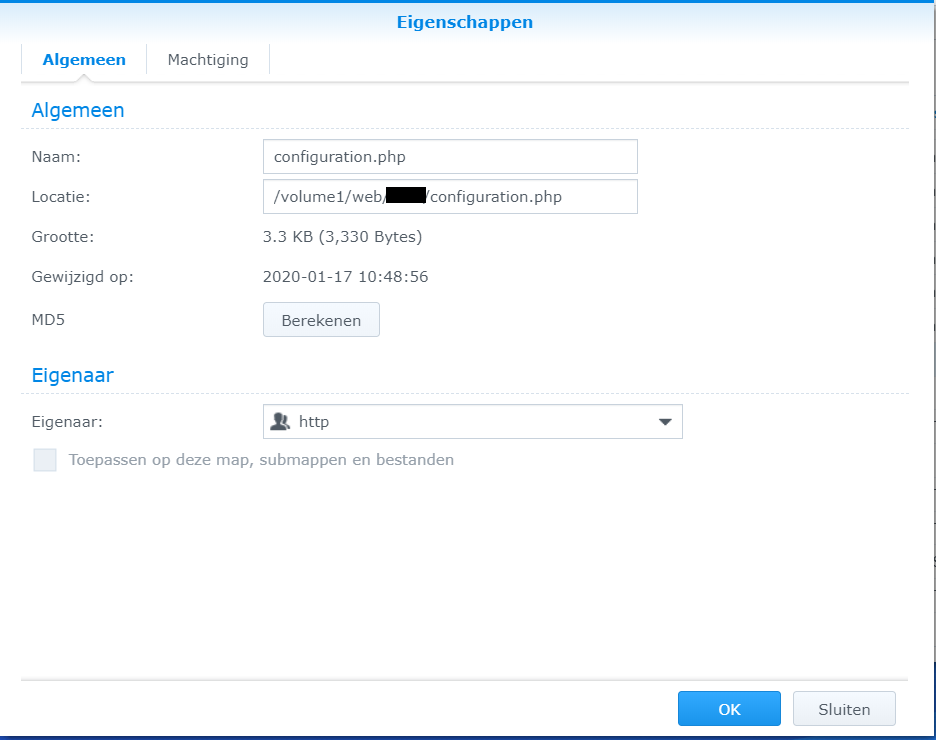 Joomlasite foutmelding over native.php line 260