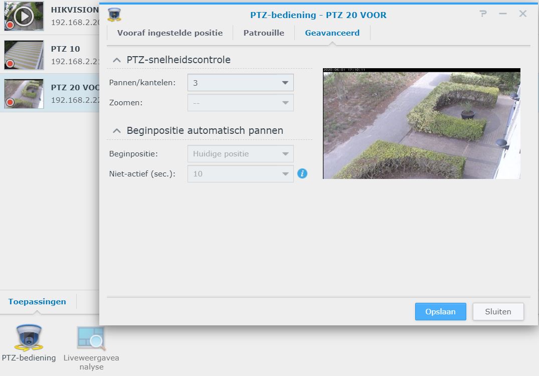 Zoom snelheid aanpassen PTZ  48559-0