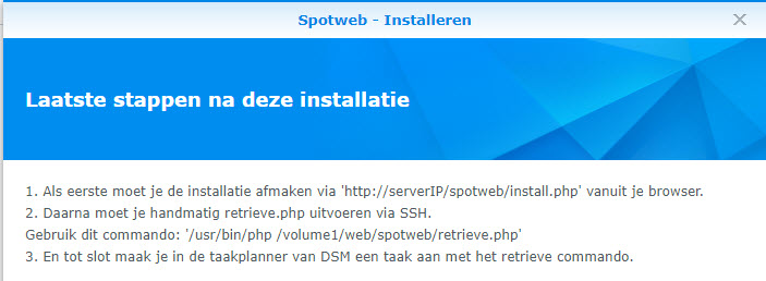 DSM6 - Installatie Spotweb